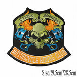 FRATER SEMPER SKULL MC MOTORCYCLE BIKE IRON PATCH LARGE-ASTROSHADEZ.COM-ASTROSHADEZ.COM