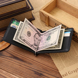 Genuine Leather Men Money Clip Wallet Luxury Famous Designer Short Wallet Clutch High Quality Purse Best Gift - BID096 PM49-ASTROSHADEZ.COM-ASTROSHADEZ.COM