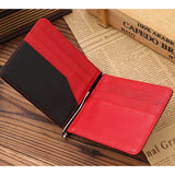 Genuine Leather Men Money Clip Wallet Luxury Famous Designer Short Wallet Clutch High Quality Purse Best Gift - BID096 PM49-ASTROSHADEZ.COM-Red-ASTROSHADEZ.COM