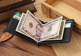 Genuine Leather Men Money Clip Wallet Luxury Famous Designer Short Wallet Clutch High Quality Purse Best Gift - BID096 PM49-ASTROSHADEZ.COM-ASTROSHADEZ.COM