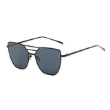 Womens 'Malibu V2' Cateye Reflective Wire Point Sunglasses Astroshadez-ASTROSHADEZ.COM-Black Frame Black-ASTROSHADEZ.COM