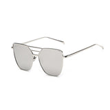 Womens 'Malibu V2' Cateye Reflective Wire Point Sunglasses Astroshadez-ASTROSHADEZ.COM-Silver Frame Silver-ASTROSHADEZ.COM