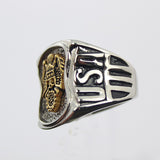 USA US ARMY Stainless Steel Silver Gold Ring Mens-ASTROSHADEZ.COM-ASTROSHADEZ.COM