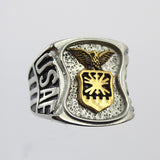 US Air Force Insignia Ring Silver Gold Plated USAF Military Army-ASTROSHADEZ.COM-ASTROSHADEZ.COM