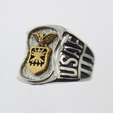 US Air Force Insignia Ring Silver Gold Plated USAF Military Army-ASTROSHADEZ.COM-ASTROSHADEZ.COM