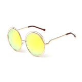 Womens 'Overt' X-Large Round Circle Sunglasses Astroshadez-ASTROSHADEZ.COM-Golden Golden-ASTROSHADEZ.COM