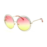 Womens 'Overt' X-Large Round Circle Sunglasses Astroshadez-ASTROSHADEZ.COM-Golden Pink Yellow-ASTROSHADEZ.COM