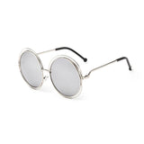 Womens 'Overt' X-Large Round Circle Sunglasses Astroshadez-ASTROSHADEZ.COM-Silver Silver-ASTROSHADEZ.COM