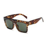 Unisex 'Common' Rapper Square Flat Brow Sunglasses Astroshadez-ASTROSHADEZ.COM-Amber Dark Green-ASTROSHADEZ.COM