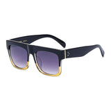 Unisex 'Common' Rapper Square Flat Brow Sunglasses Astroshadez-ASTROSHADEZ.COM-Black Yellow Grey-ASTROSHADEZ.COM