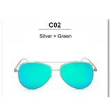 Unisex 'Aviator' Reflective Sunglasses Astroshadez-ASTROSHADEZ.COM-Silver Green-ASTROSHADEZ.COM