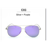 Unisex 'Aviator' Reflective Sunglasses Astroshadez-ASTROSHADEZ.COM-Silver Purple-ASTROSHADEZ.COM