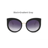 Womens 'Desire' Oversized Cat Eye Vintage Sunglasses Astroshadez-ASTROSHADEZ.COM-Black Gradient Gray-ASTROSHADEZ.COM