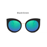 Womens 'Desire' Oversized Cat Eye Vintage Sunglasses Astroshadez-ASTROSHADEZ.COM-Black Green-ASTROSHADEZ.COM