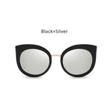 Womens 'Desire' Oversized Cat Eye Vintage Sunglasses Astroshadez-ASTROSHADEZ.COM-Black Silver-ASTROSHADEZ.COM