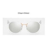 Womens 'Desire' Oversized Cat Eye Vintage Sunglasses Astroshadez-ASTROSHADEZ.COM-Clear Silver-ASTROSHADEZ.COM