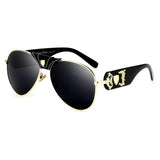 Womens 'Kim K' Celebrity Large Aviator Style Sunglasses Astroshadez-ASTROSHADEZ.COM-Black Black-ASTROSHADEZ.COM