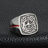 FIRE DEPT DEPARTMENT Stainless Steel Silver Gold Ring Mens-ASTROSHADEZ.COM-ASTROSHADEZ.COM