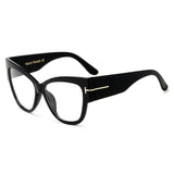 Womens 'Millenial' Large Cat Eye Sunglasses Astroshadez-ASTROSHADEZ.COM-Glossy Black Clear-ASTROSHADEZ.COM