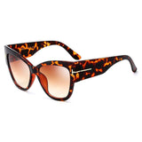 Womens 'Millenial' Large Cat Eye Sunglasses Astroshadez-ASTROSHADEZ.COM-Yellow Leopard Tea-ASTROSHADEZ.COM