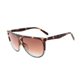 Womens 'Donna' Flat Browline Fashion Sunglasses Astroshadez-ASTROSHADEZ.COM-Leopard Blue-ASTROSHADEZ.COM