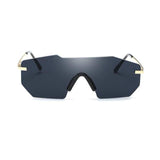 Unisex 'Gravity' Futuristic Shaped Aviator Sunglasses Astroshadez-ASTROSHADEZ.COM-Gold Frame Grey-ASTROSHADEZ.COM