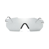 Unisex 'Gravity' Futuristic Shaped Aviator Sunglasses Astroshadez-ASTROSHADEZ.COM-Silver Frame Silve-ASTROSHADEZ.COM