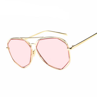 Womens 'Seven' Shaped Silver & Gold Sunglasses Astroshadez-ASTROSHADEZ.COM-ASTROSHADEZ.COM