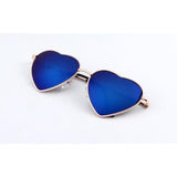 Womens 'Love' Heart Shaped Sunglasses Astroshadez-ASTROSHADEZ.COM-Reflective Blue-ASTROSHADEZ.COM
