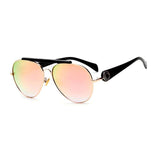 Womens 'French' Oversized Aviator Style Sunglasses Astroshadez-ASTROSHADEZ.COM-Rose Gold Frame Pink-ASTROSHADEZ.COM