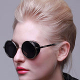 Unisex 'Heritage' Round Circle Side Shield Vintage Retro Sunglasses Astroshadez-ASTROSHADEZ.COM-ASTROSHADEZ.COM