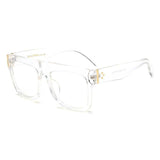 Unisex 'Common' Rapper Square Flat Brow Sunglasses Astroshadez-ASTROSHADEZ.COM-Transparent Clear-ASTROSHADEZ.COM