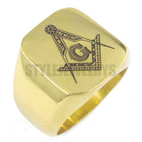 Silver Black Gold Masonic Ring Stainless Steel Jewelry Wholesale Classic Freemasonry Masonic Motor Biker Men Ring SWR0009A-ASTROSHADEZ.COM-7-Gold-ASTROSHADEZ.COM