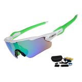 5 LENS inc. Polarized Cycling Bike Fishing Sunglasses Glasses-ASTROSHADEZ.COM-White Green-ASTROSHADEZ.COM