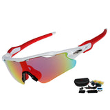 5 LENS inc. Polarized Cycling Bike Fishing Sunglasses Glasses-ASTROSHADEZ.COM-White Red-ASTROSHADEZ.COM