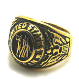 US USA United States Veteran Military Silver OR Gold Ring 7-15 Stainless Steel-ASTROSHADEZ.COM-ASTROSHADEZ.COM