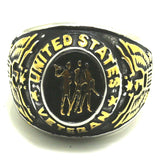 US USA United States Veteran Military Silver OR Gold Ring 7-15 Stainless Steel-ASTROSHADEZ.COM-ASTROSHADEZ.COM