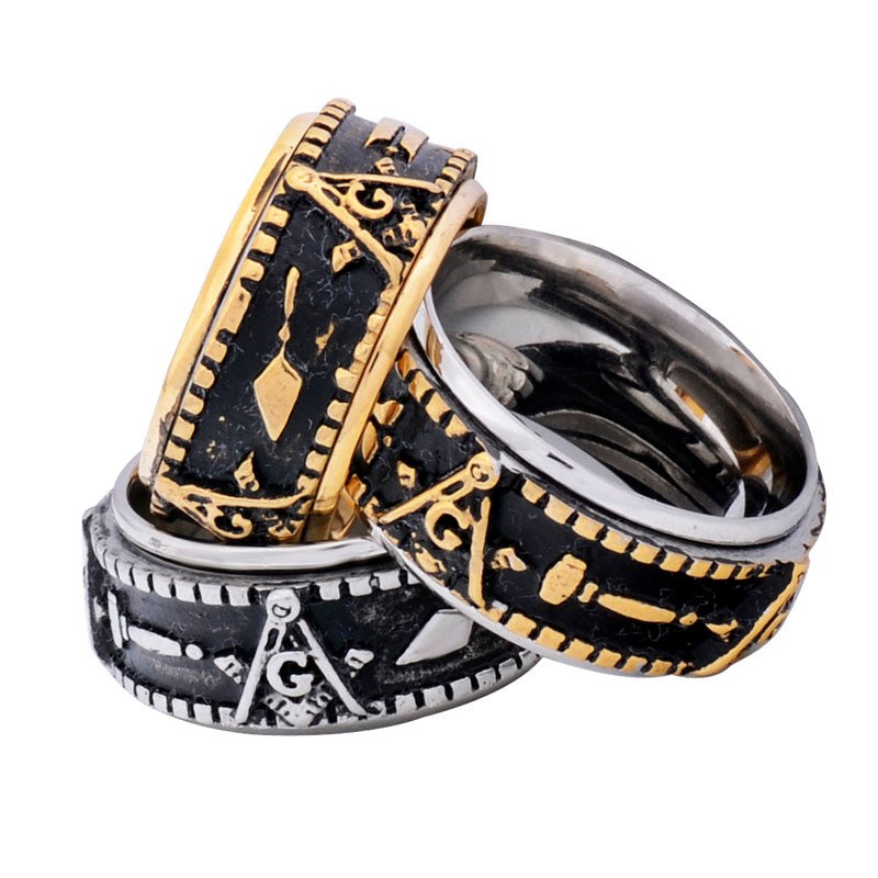 MENS MASONIC FREEMASON MASTER MASON RING 21 –