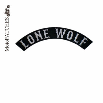 LONE WOLF IRON ON PATCH BLACK MC BIKER VEST JACKET-ASTROSHADEZ.COM-ASTROSHADEZ.COM