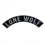 LONE WOLF IRON ON PATCH BLACK MC BIKER VEST JACKET-ASTROSHADEZ.COM-ASTROSHADEZ.COM