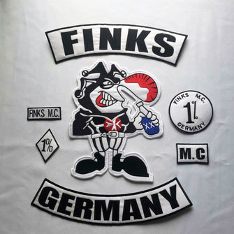 FINKS GERMANY MC Biker Patch Set Iron On Vest Jacket-ASTROSHADEZ.COM-ASTROSHADEZ.COM