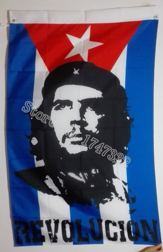 Che Guevara Revolucion Cuba Vertical Flag 3X5FT 150X90CM Banner brass metal holes-ASTROSHADEZ.COM-ASTROSHADEZ.COM