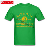 BITCOIN REVOLUTION GRAPHIC TEE T SHIRT-ASTROSHADEZ.COM-Green-XS-ASTROSHADEZ.COM