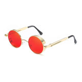 Unisex 'Bob Marley' Round Circle Sunglasses Astroshadez-ASTROSHADEZ.COM-Golden Red Tint-ASTROSHADEZ.COM