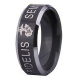 USMC US MARINE FIDELIS Fashion Tungsten CARBIDE Ring WEDDING-ASTROSHADEZ.COM-ASTROSHADEZ.COM