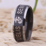 USMC US MARINE FIDELIS Fashion Tungsten CARBIDE Ring WEDDING-ASTROSHADEZ.COM-ASTROSHADEZ.COM