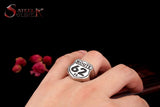 ROUTE 62 ZA Stainless Steel Silver Gold Ring Mens-ASTROSHADEZ.COM-ASTROSHADEZ.COM