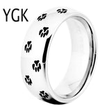 DOG CAT PAW PRINT Fashion Tungsten CARBIDE Ring WEDDING-ASTROSHADEZ.COM-ASTROSHADEZ.COM