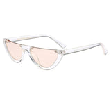 Unisex 'Cliff' Half Frame Flat Line Small Sunglasses Astroshadez-ASTROSHADEZ.COM-Clear FrameTea Clear-ASTROSHADEZ.COM