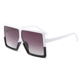 Womens 'Damnnn' X-Large Square Sunglasses-ASTROSHADEZ.COM-White Black Grey-ASTROSHADEZ.COM